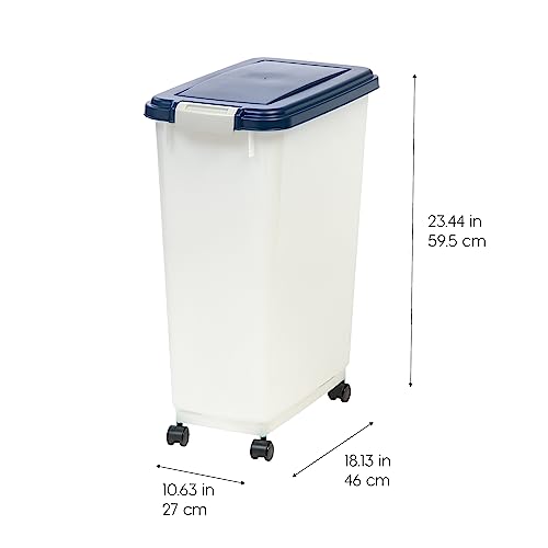 IRIS USA 47 Quart Airtight Pet Food Container, Navy Pricepulse