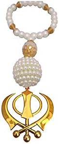 Universal World Golden Colour Khanda For Car Rear Mirror