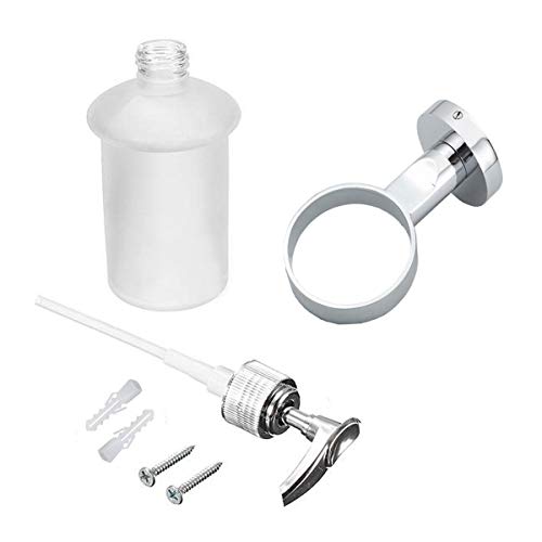 Bathroom Lavatory Soap Lotion Dispenser Pump Wall Mount with SUS304 Stainless Steel Holder