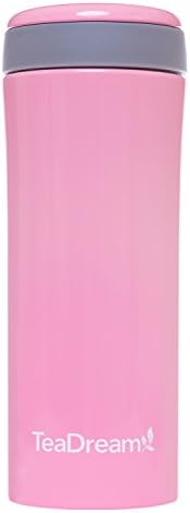 TeaDream Travel Mug (Tumbler) with Tea Strainer, Stainless Steel, 12 oz