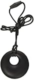 Stimtastic Chewable Silicone Round Pendant Nontoxic BPA and Phthalate Free, Black