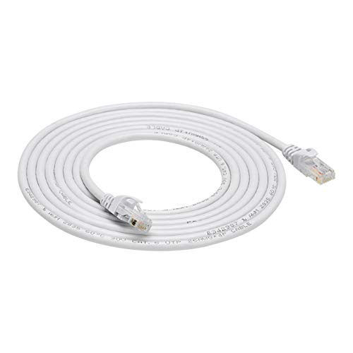 AmazonBasics Snagless RJ45 Cat-6 Ethernet Patch Internet Cable - Pack of 5 - 10-Foot, White