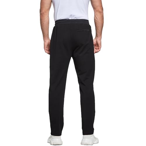 ZOXOZ Men's Cotton Elastic Waist Sports Trousers with Zip Pockets