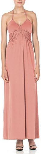 Silver Gate Women's Halter Maxi Dress with Braid Detail