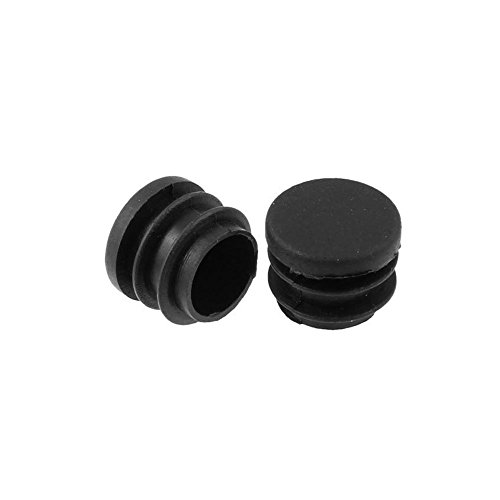 LDEXIN 20pcs 23mm/0.91" Dia Round Plastic Tubing Insert Plug End Caps Furniture Foot Pipe Tube Chair Legs Table Glide Covers Protector Black