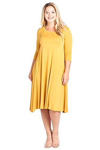 Modern KiwiWomen's Plus Size Long Sleeve Flowy Maxi Dress (1X-4X)