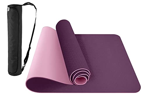 ComFy Premium Non-Slip TPE Yoga Mat – Eco-Friendly Workout Mat for Pilates, Meditation, 183cm x 61cm x 6mm