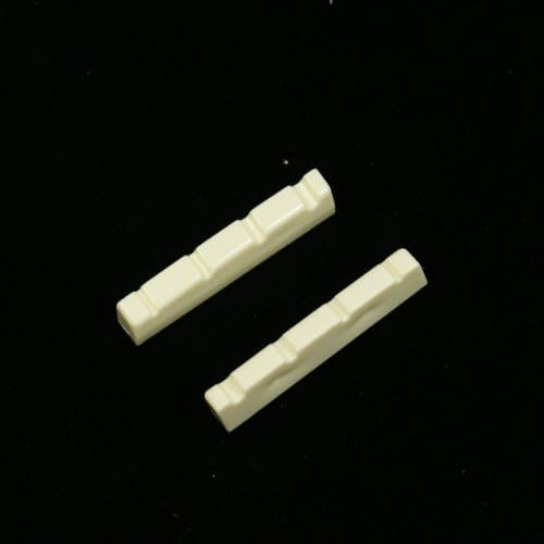 (D66) 2 x Slotted Nut For 4 Strings Bass Guitar 42mm Long x 6mm Thick
