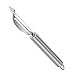 SLYFTE Stainless Steel Peeler with Swiveling Double Blade, Upgrade Fruit Vegetable Peeler with Ergonomic Handle, Lengthened Potato Peeler Tool for Kitchen, 8.3 Inchs (1, Silver Classic)