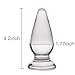Glass Butt Plug 1.76 X 4.36 Inch Crystal Bum Plug