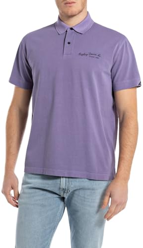 Replay M3272 Camisa de Polo, 378 Violet, XL Hombres