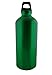 Kitchsmart Aluminum Water Bottle with Plastic Screw Lid Looped on the Top, Dark Green, 20oz