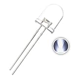 Chanzon 50 pcs 10mm White LED Diode Lights (Clear Round Transparent DC 3V 20mA) High Intensity Super Bright Lighting Bulb Lamps Electronics Components Light Emitting Diodes