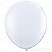AFTERLOON® Biodegradable Balloons 6 pcs 36 Inch Pear Shaped Giant Extra Large White, Thickened Strong Natural Latex Jumbo XL Big Helium Float, for Baby Shower Gender Reveal Birthday Party Decorations
