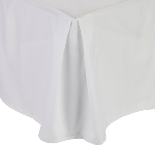 Clara Clark A Premier 1800 Collection Solid Bed Skirt Dust Ruffle, Full/Double, White