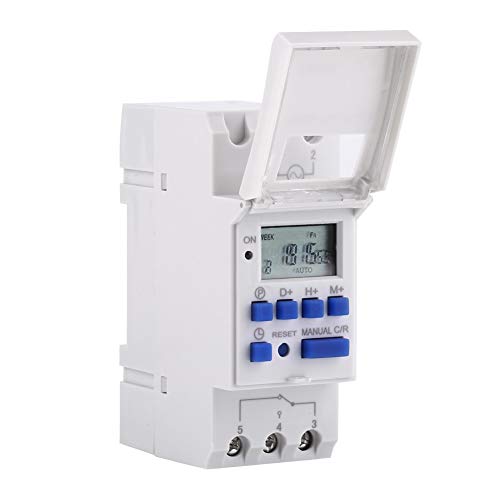 Digital Timer Switch - Programmable Timer Switch LCD Display Weekly Programmable Electronic Relay Time Switch 16on with8off Timer(AC/DC24V)