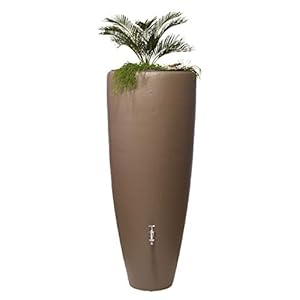2in1 Wasserbehälter 300 L, taupe mit integrierter Pflanzschale