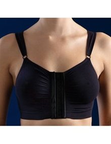 Carefix Bella Front Closure Comfort/Sleep Bra XL Black (Best Post Op Breast Reduction Bra)