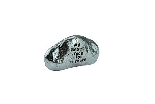 My Shining Rock For 11 Years - Solid Heavy Metal Eleventh Anniversary Gift Idea