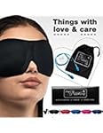2in1 - Luxuriously soft 3D SLEEP MASK, pleasant touch, PERFECT MAKE UP without defects, 1 pair of HIGH FIDELITY EARPLUGS - give you a blissful SILENCE everywhere - MyTravelUp (Black)