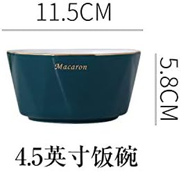 Dinner Tableware Set Nordic Phnom Penh Ceramic Dish Set Simple Home Hotel Steak Salad Dessert Plate Dish Bowl Soup,4.5 inch bowl