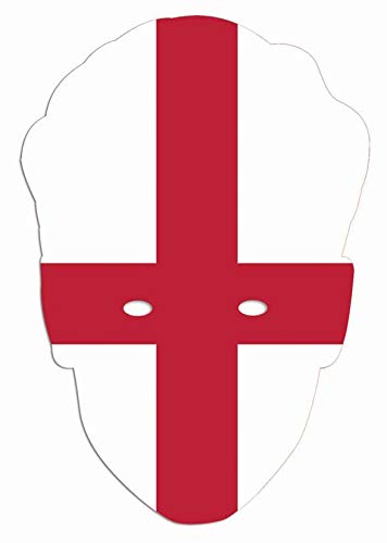 STAR CUTOUTS SM163 England Flag Cardboard Face Mask – Football Costume Fancy Dress