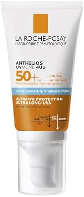 La Roche Posay Anthelios UVmune 400, Crema Idratante Protettiva SPF50+, Per Tutti i Tipi di Pelle, Protezione Estrema Anti-UVA Ultra Lunghi, Resistente ad Acqua, Sabbia e Sudore, 50 ml