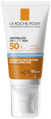 La Roche Posay Anthelios UVmune 400, Crema Idratante Protettiva SPF50+, Per Tutti i Tipi di Pelle, Protezione Estrema Anti-UVA Ultra Lunghi, Resistente ad Acqua, Sabbia e Sudore, 50 ml