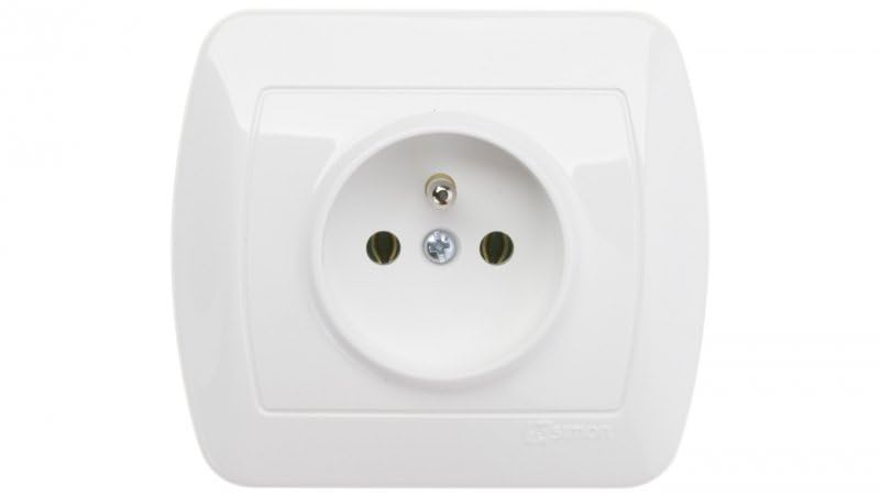 Kontakt-Simon AGZ1E/11 Socket White Plastic IP20, 250 V, 90 mm, 37.5 mm