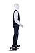 Male Full Body Durable Plastic Abstract Egg Head Mannequin with Movable Head White (SM1 WHT)