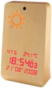 Woodstation Inowds01 Weather Station Woodstation Weather Forecasting Station Maple With 12 24 Hour Thermometer Hygrometer Clock Calendar Alarm Amazon Co Uk Tv