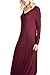 12 Ami Curved Hem V-Neck Long Sleeve Maxi Dress (S-XXXL) - Made in USA