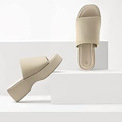 mysoft Women's Wedge Platform Sandals Open Toe Slip