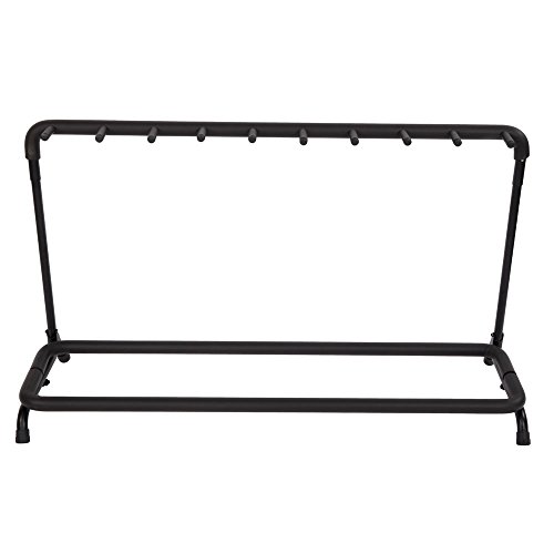 Kuyal Guitar Stand 9 Holder Guitar Display Rack Multi Guitar Storage Padded-Foam Rails- Black (9 Holder)