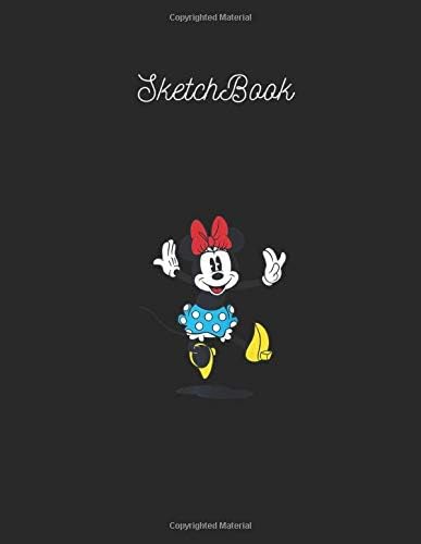 SketchBook: Disney Minnie Mouse Jumps Raglan Baseball Large Notebook for Unlined Sketch Note Marble Size 8.5in x 11in x 100 Pages for Men and Kid ... Painting and Doodling and Write Journal Paperback – February 4, 2020