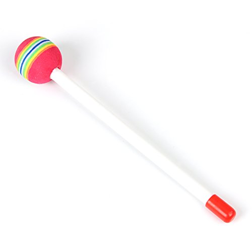 bouti1583 Lollipop Shape Music Drum with Mallet Kids Percussion Instruments Musical Toy Dia.5.9"