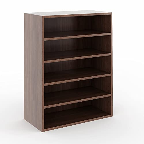 WAHEY Shoes Rack, 5-Tier Free Standing Wood Closet Organizer Unit, FSSR004