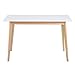 GreenForest Dining Table Mid Century Modern Rectangular Kitchen Leisure Table with Solid Wooden Legs 47.2'' x 27.6''x 30'', White