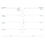 Filofax A5 week on two pages English 2023 diary,White
