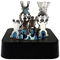 Magnetic Sculpture Human Pyramid - Silver
