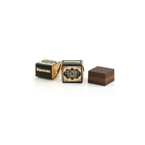 VENCHI – MURRINE GIFT BOX WITH 25 CREMINO EXTRA DARK CHOCOLATES, WITH MEDITERRANEAN ALMOND PASTE AND CREAMY PIEDMONT HAZELNUT GIANDUJA CHOCOLATE, GLUTEN-FREE AND VEGAN