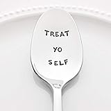 Parks and Recreation: Treat Yo Self - Stainless Steel Stamped Spoon | Stamped Silverware | Unique Present for Friends | Sorority Gifts for Her | Self Care Gift for Friends | Mother's Day Gift for Mom