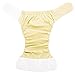 Large Adult Cloth Diaper, Washable and Reusable Incontinence Pants for Old Man Disabled Postoperative Care, Anti-side Leakage Design and Super Absorbent Performance (Yellow)