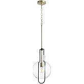 Quorum 89-10-6980 Transitional One Light Pendant in Black Finish,