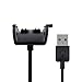 kwmobile USB Cable Charger Compatible with Garmin Vivosmart HR Plus/Approach X40 Cable - Charging Chord for Smart Watch - Black