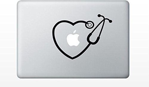 Macbook RN stethoscope heart decal sticker pro air 11 13 15 17