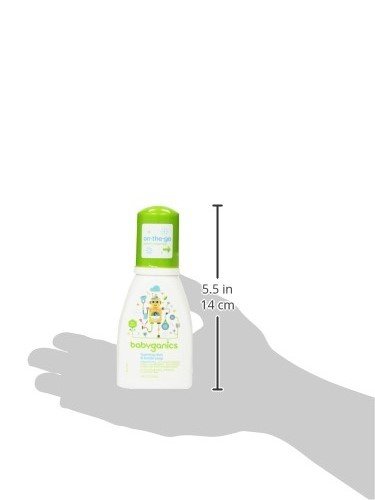 Babyganics Foaming Dish and Bottle Soap, Fragrance Free, On-The-Go 100ml, 3.38 oz.  (Pack of 3), Packaging May Vary