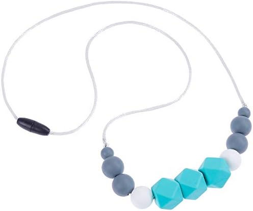 Nabance Baby Teething Necklace for Mom BPA Free Food Grade Silicone Teething Necklace Soothing Pain Teething Toy