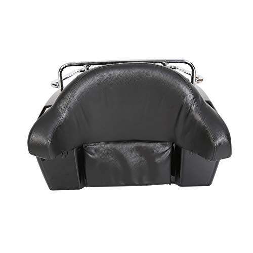 Black Motorcycle Trunk Tour Pack Luggage Compatible with Harley Honda