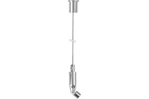 STAS PICTURE HANGING SYSTEMS STAS Suspension Set with Internal M6 Screw Thread, tilt Hook and Ceiling Mount (Pack of 2X)